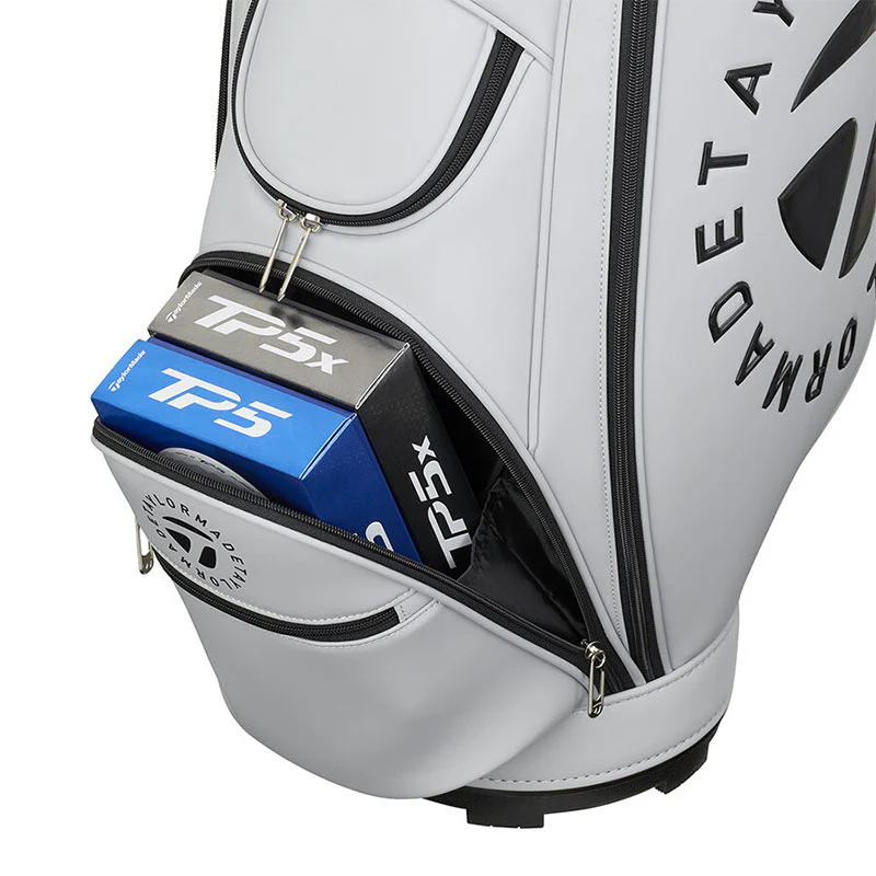 TAYLORMADE 9.5" Circle Logo Cart Bag (Black/Grey) - Image 3