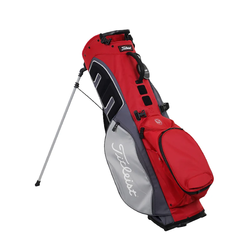 TITLEIST Players 5 Stand Bag (Red/Graphite/Grey) - Image 2