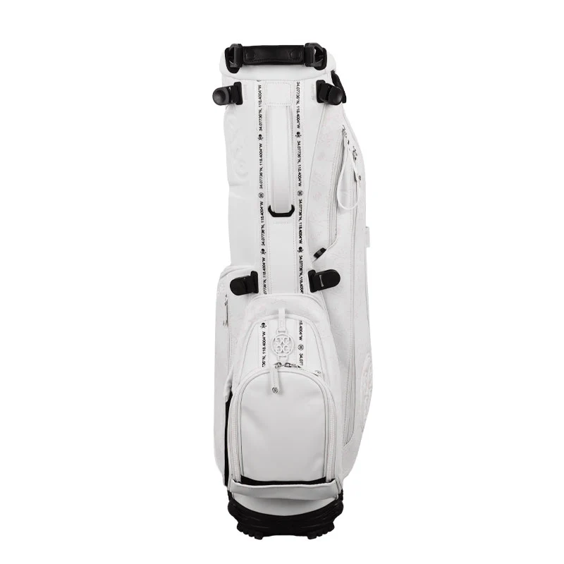 GFORE Embossed Skull & Tees Daytona Stand Bag (Snow) - Image 3
