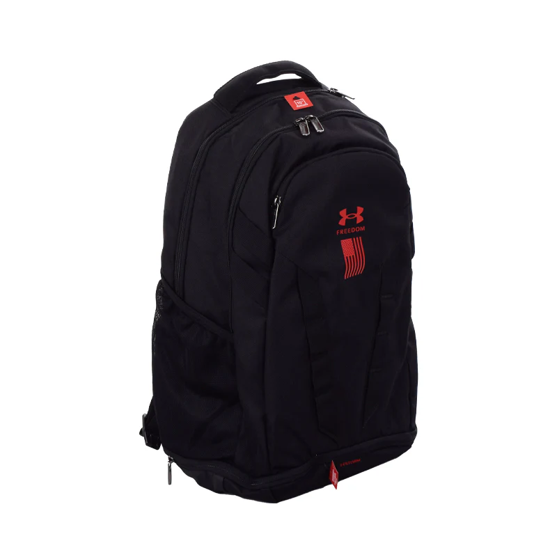UNDER ARMOUR Hustle 5.0 Backpack (Black/Black/Red)