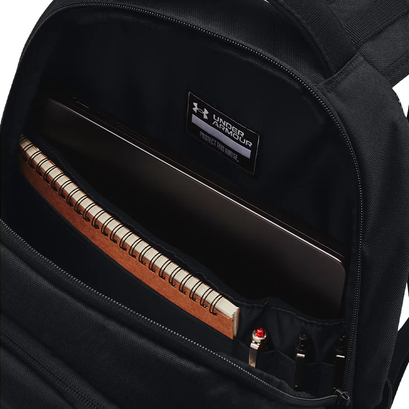 UNDER ARMOUR Hustle 6.0 Backpack (Black/Black/White) - Image 3