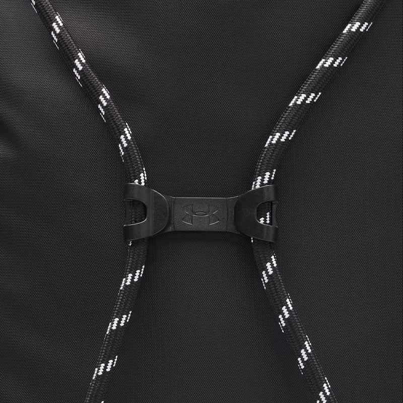 UNDER ARMOUR Hustle Sackpack (Black/Black/ White) - Image 4