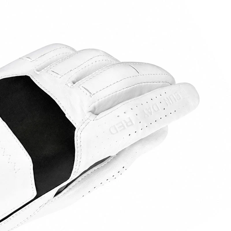 SUN DAY RED Tour Men's Leather Glove (White/Black) - Image 3