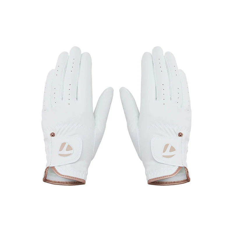 TAYLORMADE Player's All Weather Women's Pair Gloves (White/Pink) - Image 3