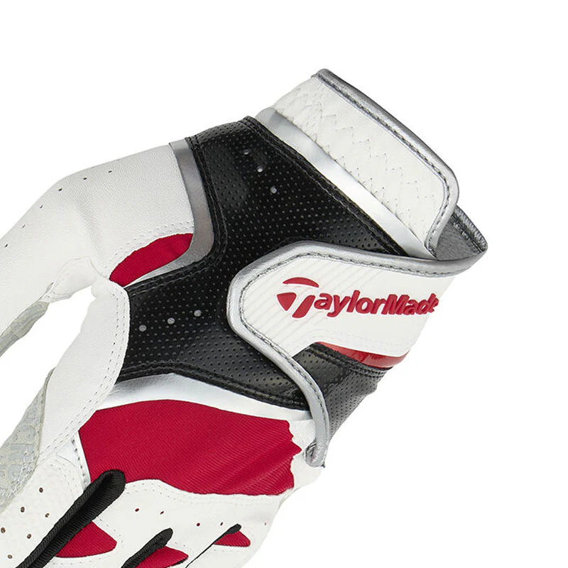 TAYLORMADE Intercross 7.0 Men's All-Weather Glove (White/Red) - Image 3