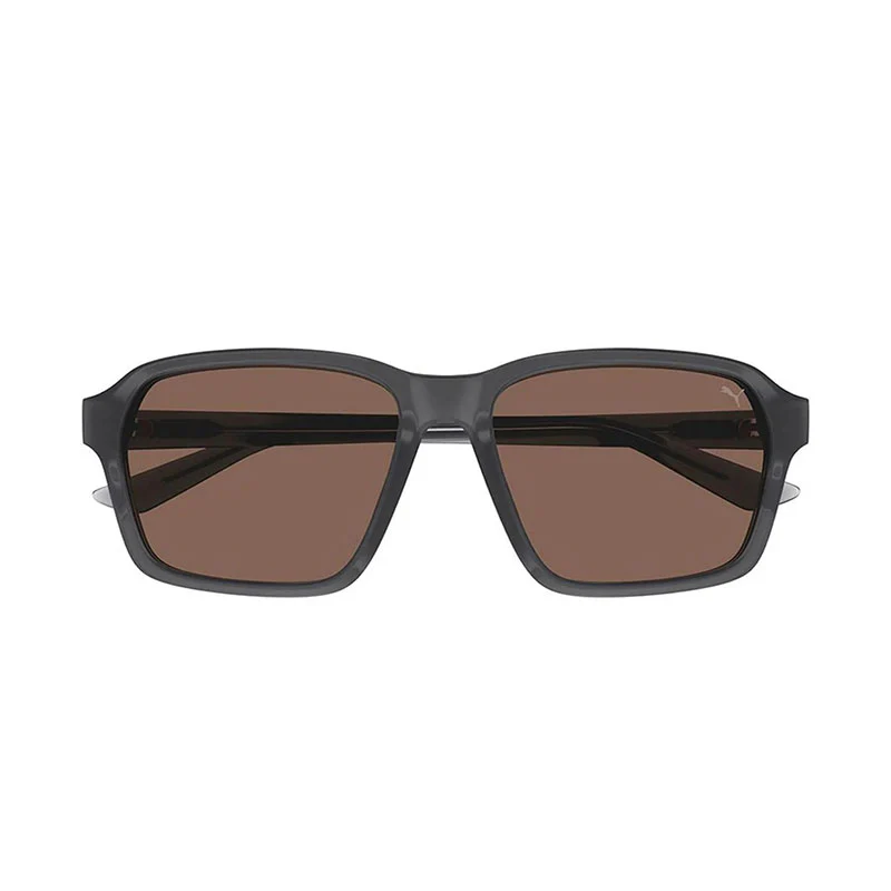 PUMA PU0478SA Matte Grey/Brown Sunglasses - Image 3