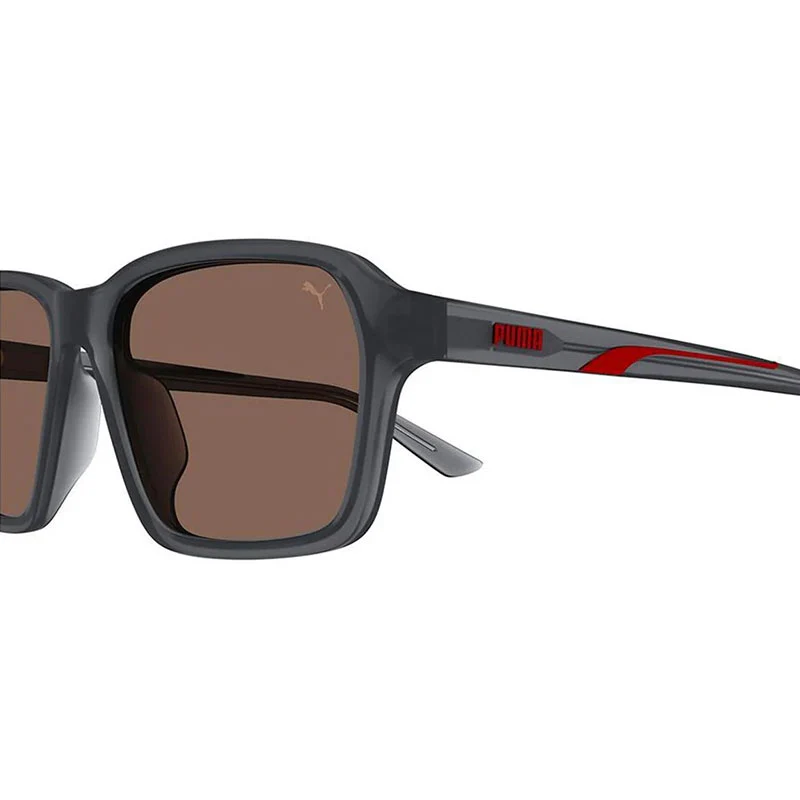 PUMA PU0478SA Matte Grey/Brown Sunglasses - Image 4
