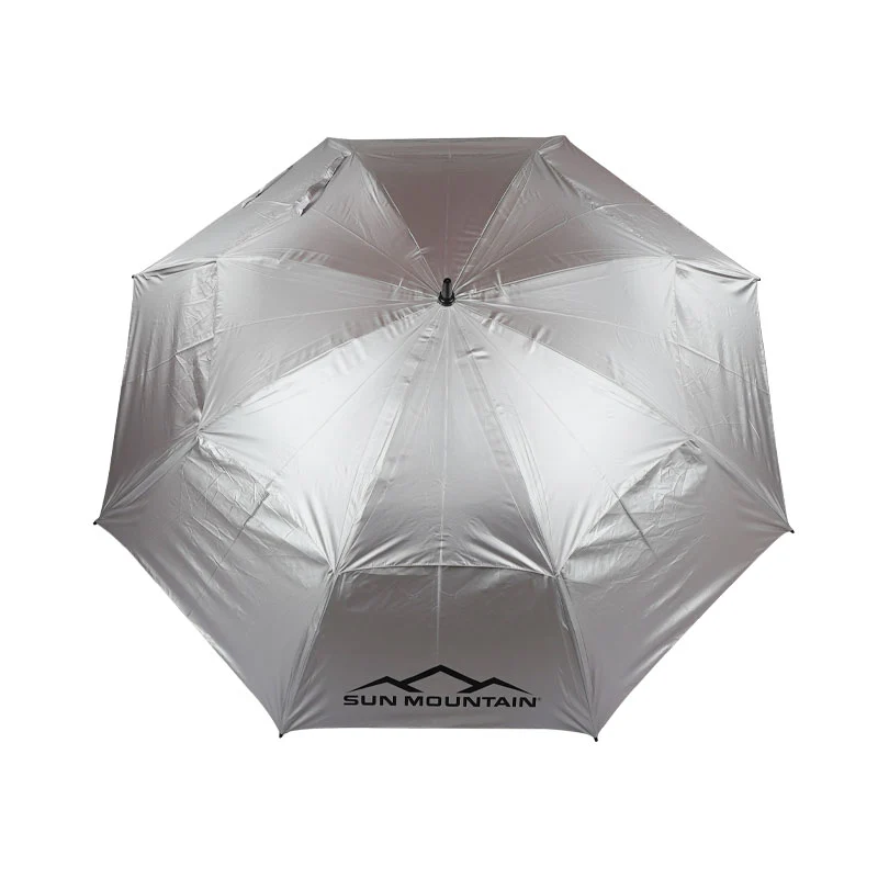 SUN MOUNTAIN 68" Double Canopy Umbrella (Silver/Red)