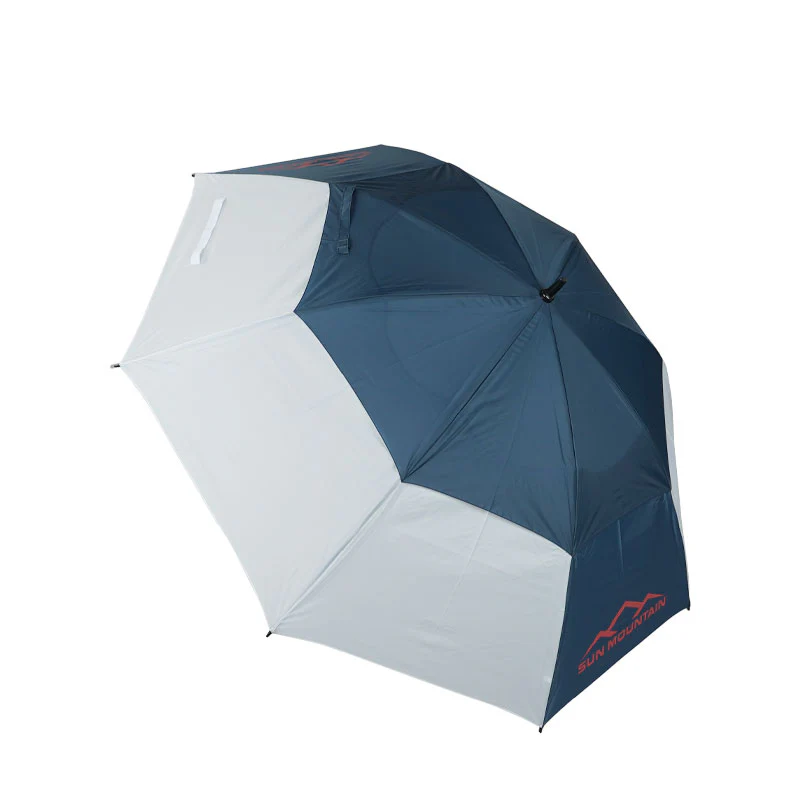 SUN MOUNTAIN 68" Double Canopy Umbrella (Navy/White/Red) - Image 3