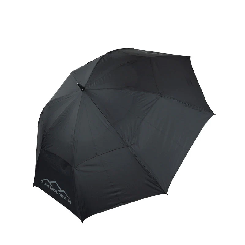 SUN MOUNTAIN 68" Double Canopy Umbrella (Black) - Image 2