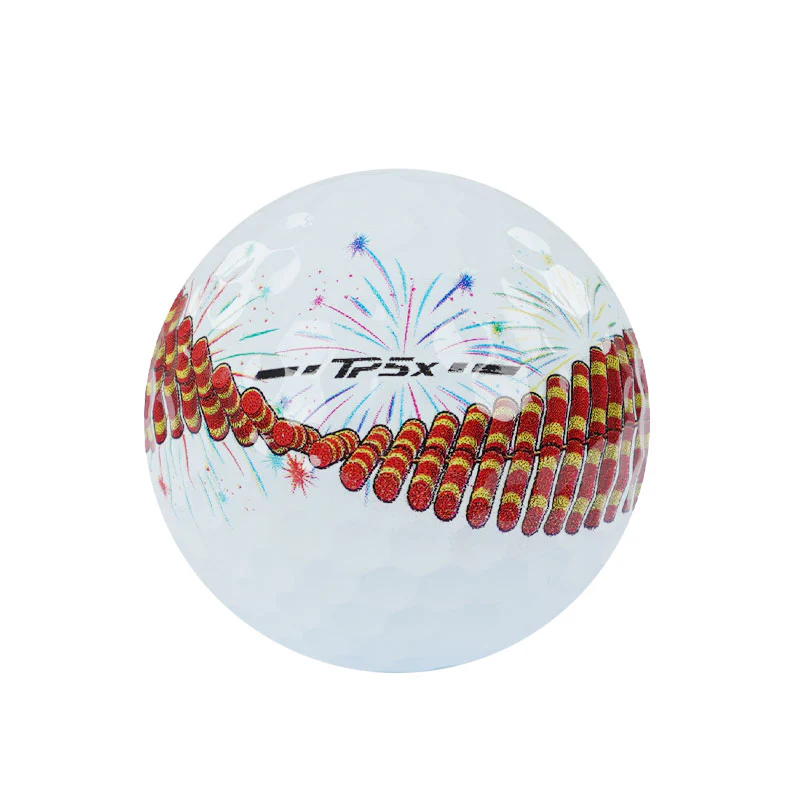 TAYLORMADE TP5x Stripe Firecracker Limited Edition (2025) Golf Ball - Image 4
