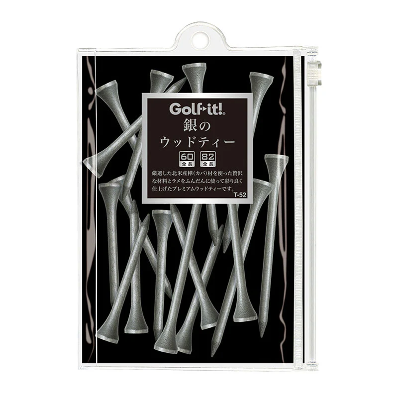 GOLF LITE T-52 Lite Silver Wood Tee 60/82mm