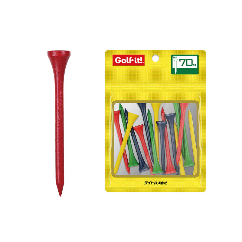 GOLF LITE T-570 Lite Mix Shell Pack Wood Tee 70mm - Image 4