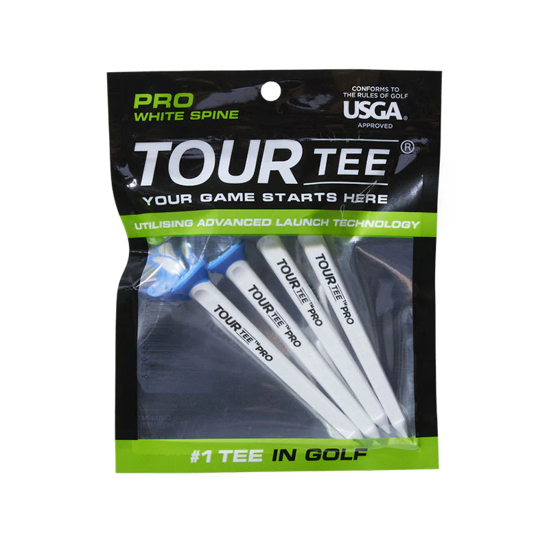 TOUR TEE Pro White Spine Tee 80mm - 4 Pieces