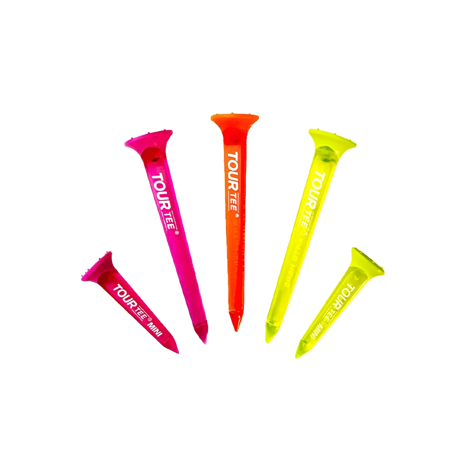 TOUR TEE Neon Pink Tees 80mm - 5 Pieces - Image 4