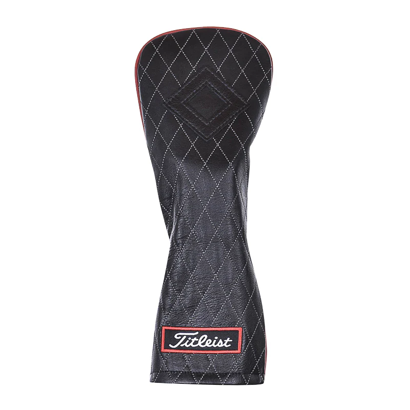 TITLEIST Jet Black Leather Fairway Headcover (Black/Black/Red)