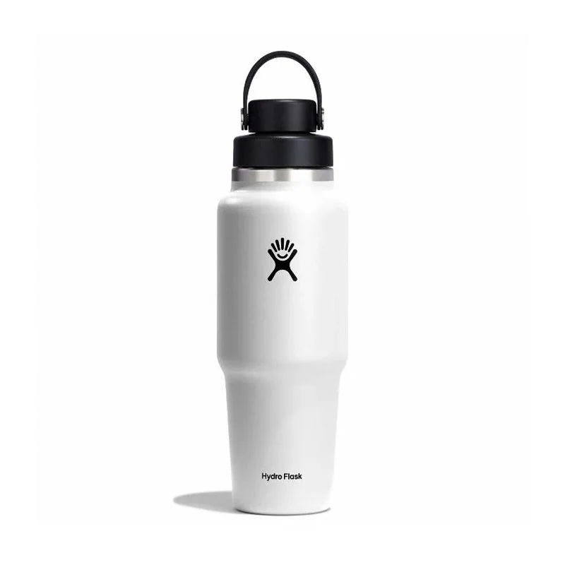 HYDRO FLASK Wide Mouth Travel Bottle With Flex Chug Cap 32oz (White)